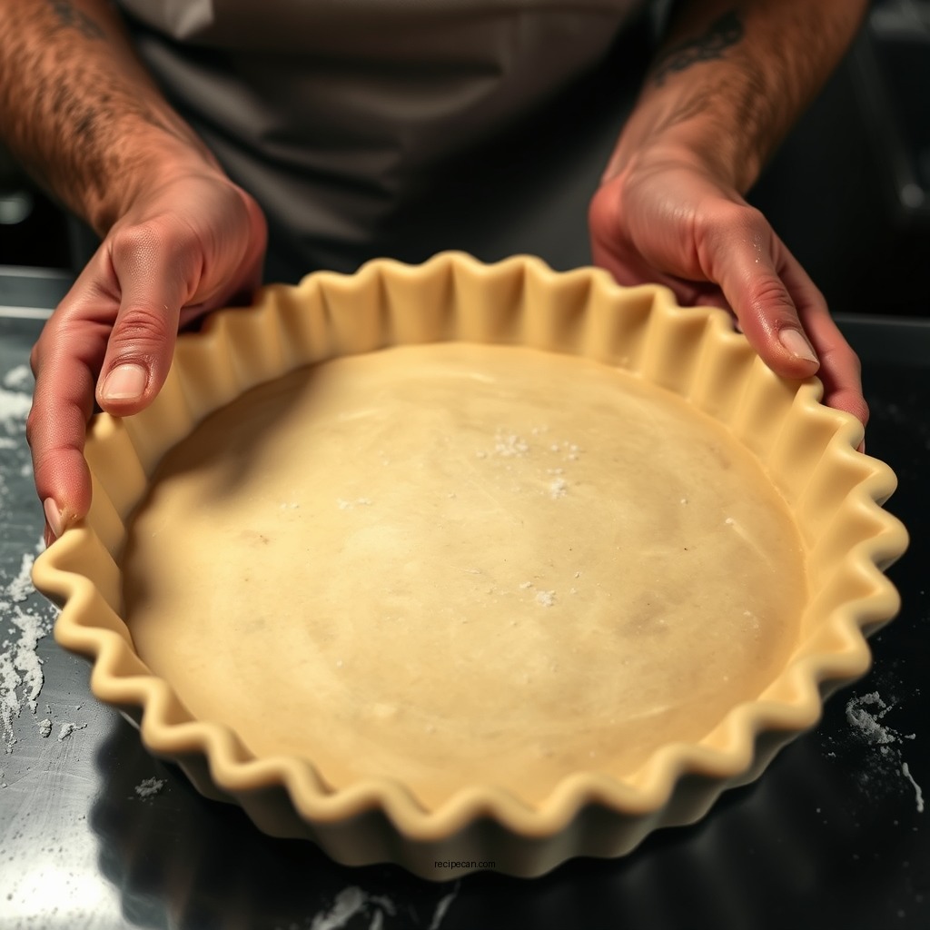 Preparing the Pie Crust - easy chocolate pie recipe
