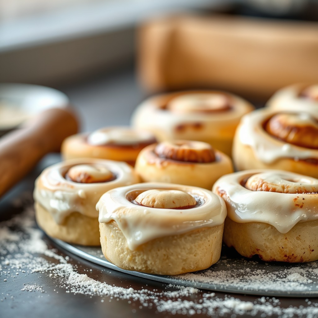 Rolling and Shaping the Cinnamon Rolls - easy cinnamon roll recipe