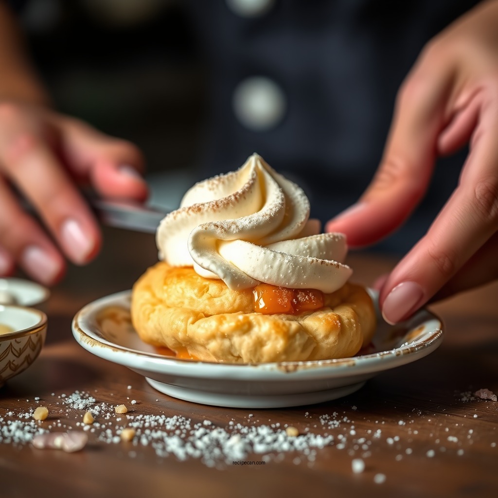 Step-by-Step Cream Puff Preparation - easy cream puff recipe with custard filling