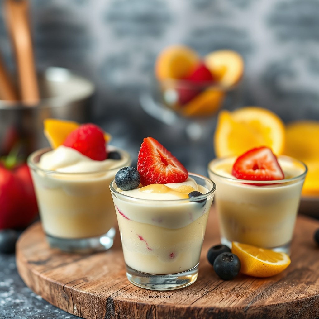 Fruit Custard Cups - easy custard recipes