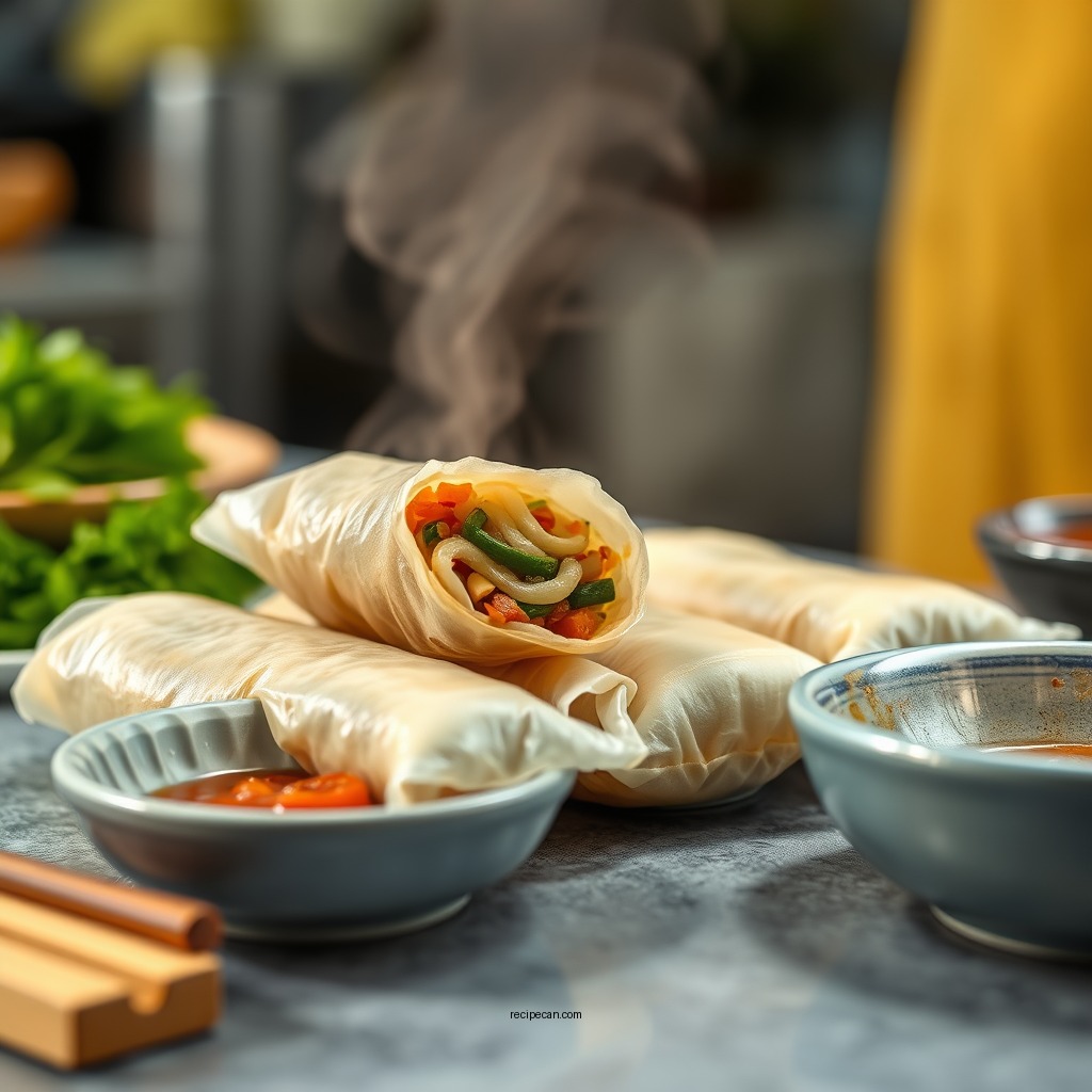 Preparing the Filling - easy egg roll recipe