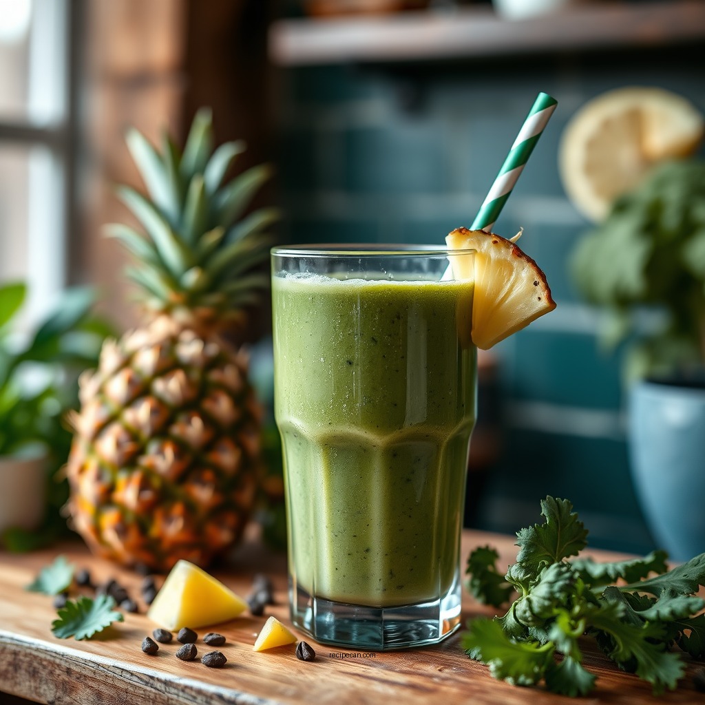 Kale and Pineapple Delight - easy green smoothie recipes