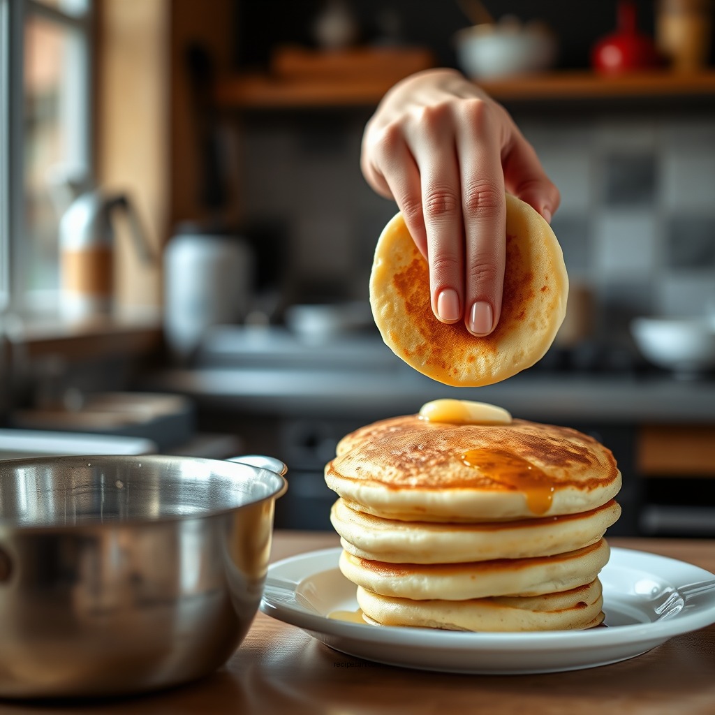 Preparing the Pancake Batter - easy pancake recipe