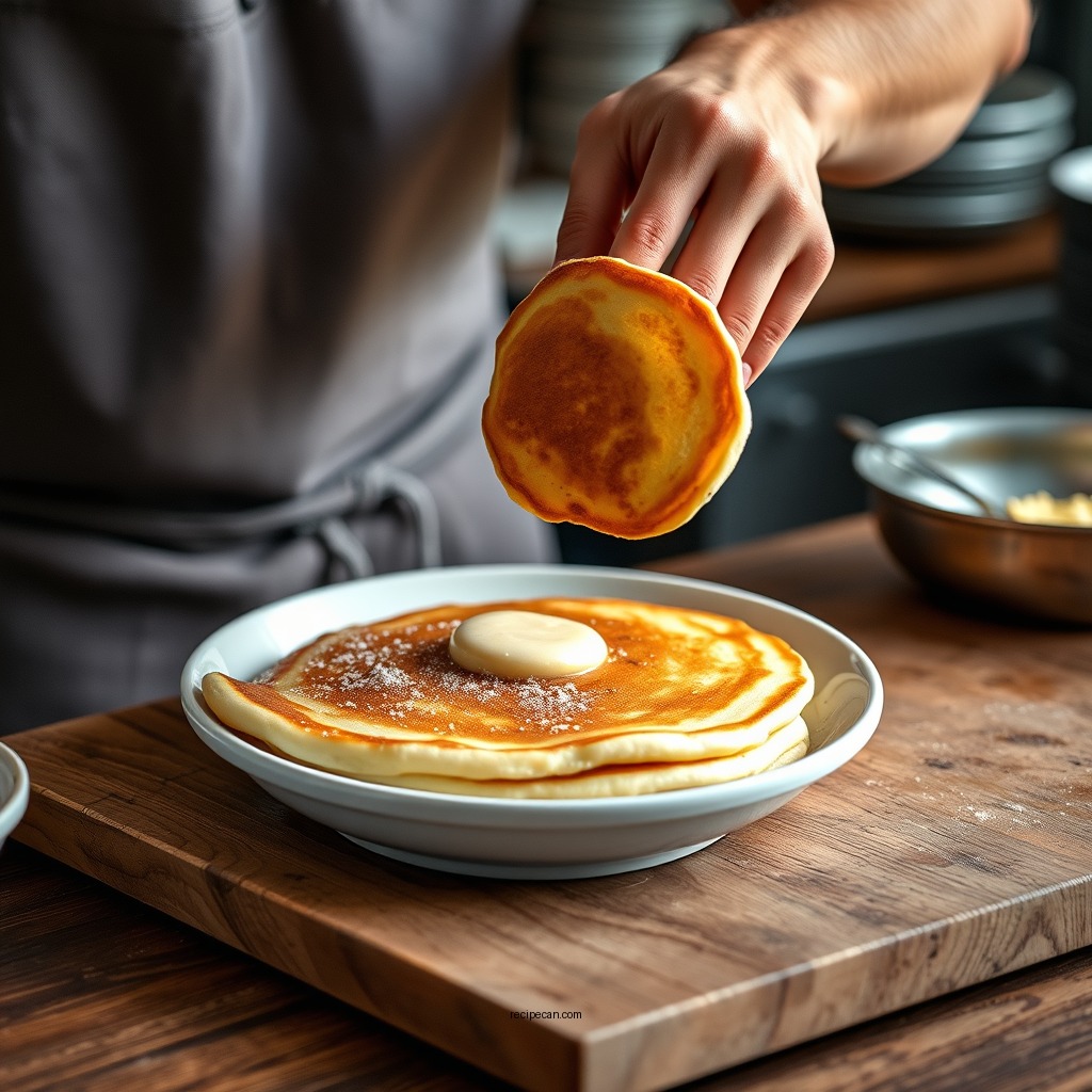 Step-by-Step Pancake Preparation - easy pancake recipe without baking powder