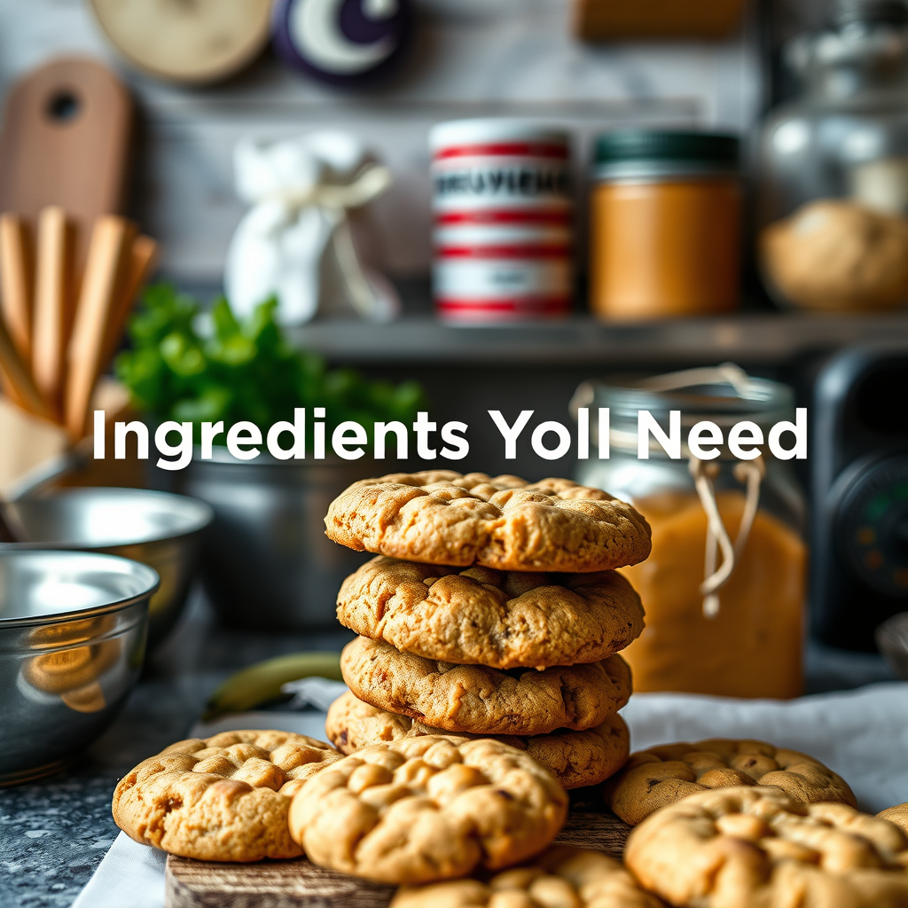 Ingredients You'll Need - easy peanut butter cookie recipe