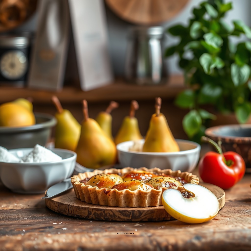 Gather Your Ingredients - easy pear tart recipe