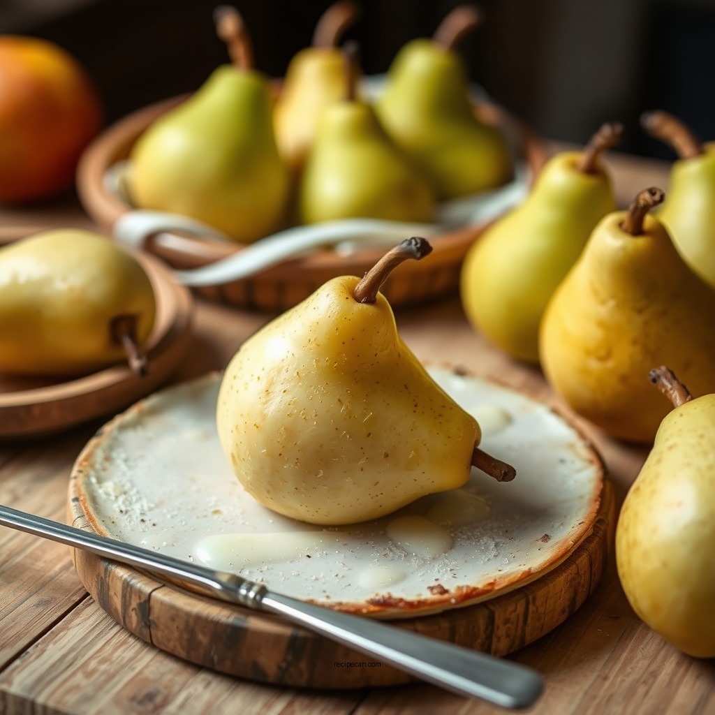Prepare the Pears - easy pear tart recipe