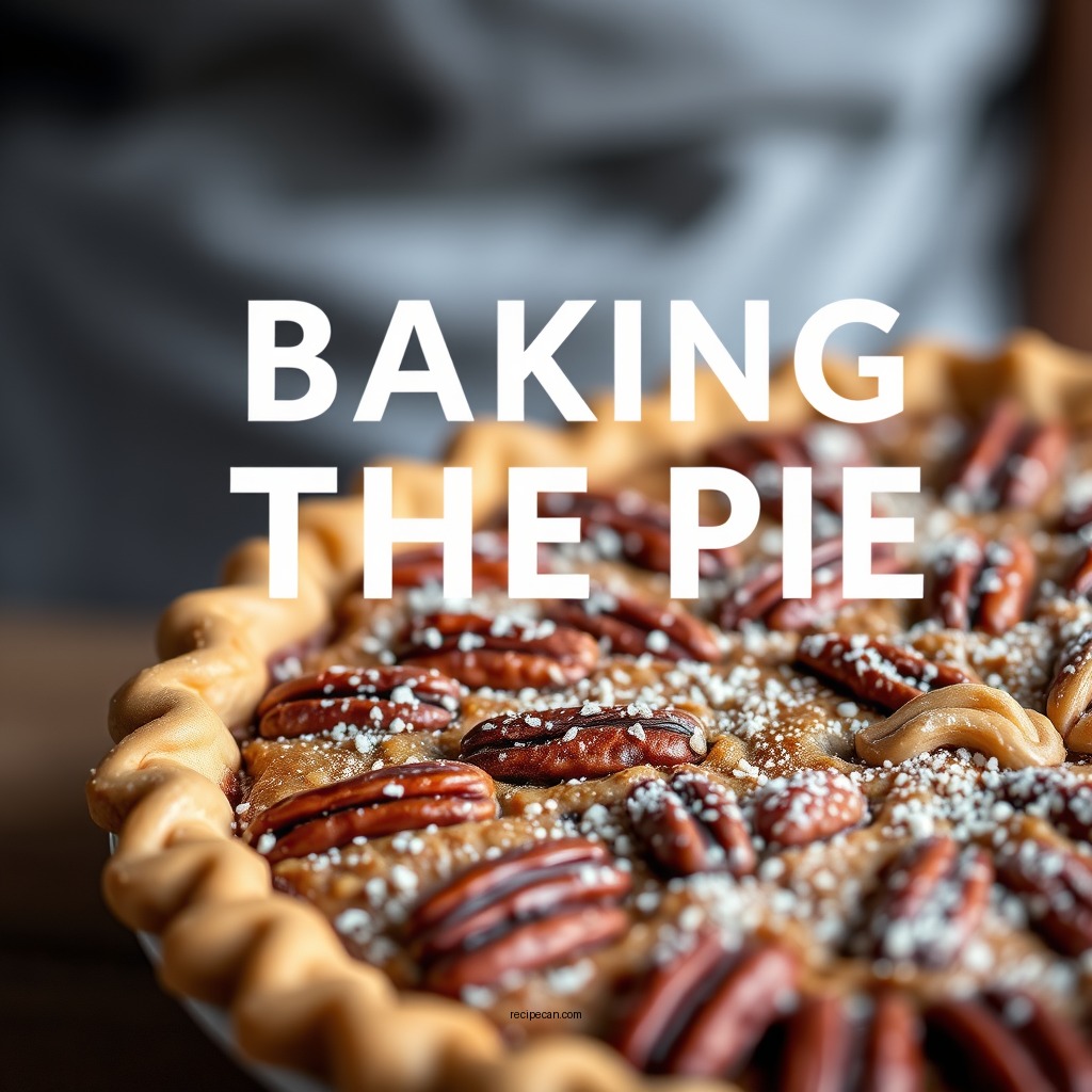 Baking the Pie - easy pecan pie recipe