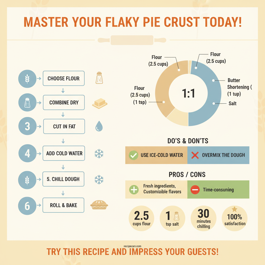 easy pie crust recipe by hand - Data Infographic and Statistics