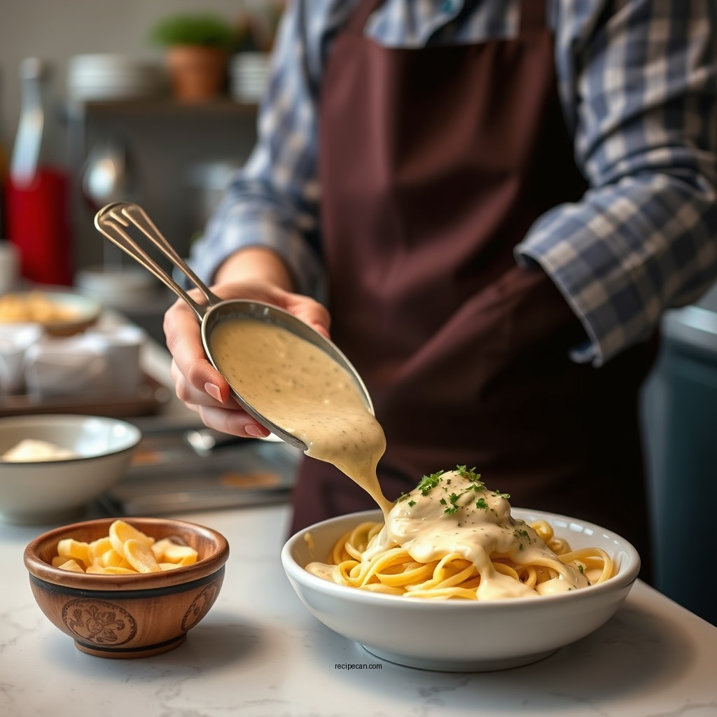 Step-by-Step Cooking Instructions - easy recipe for alfredo sauce