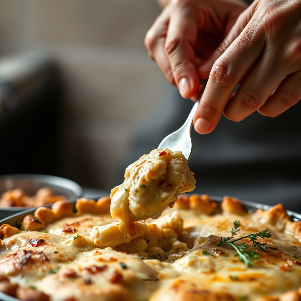 Assembling the Pot Pie - easy recipe for chicken pot pie