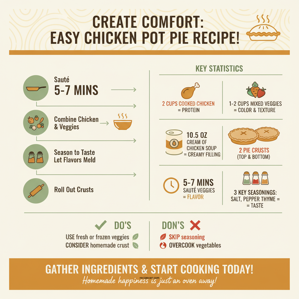 easy recipe for chicken pot pie - Data Infographic and Statistics