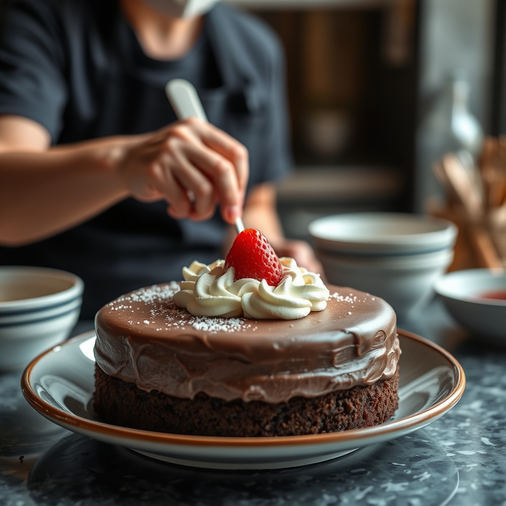 Step-by-Step Preparation - easy recipe for chocolate mousse cake