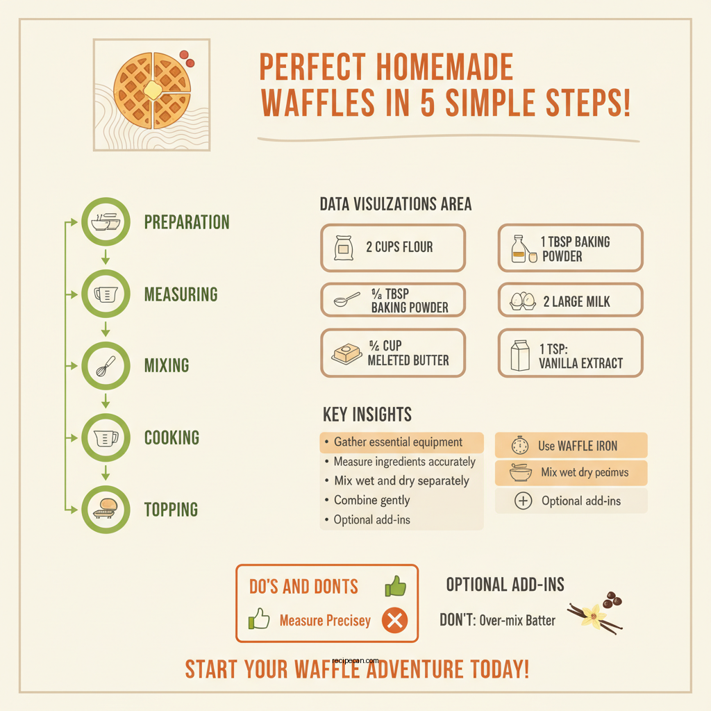 easy recipe for homemade waffles - Data Infographic and Statistics