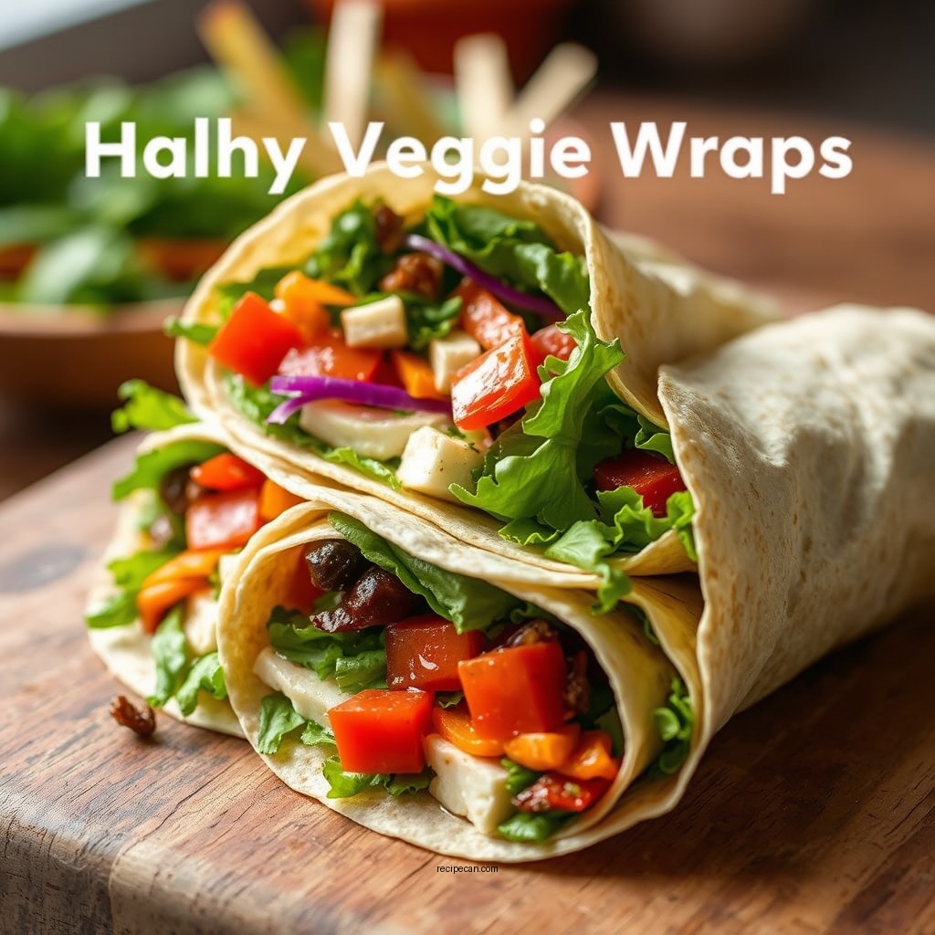 Healthy Veggie Wraps - easy sandwich wrap recipes
