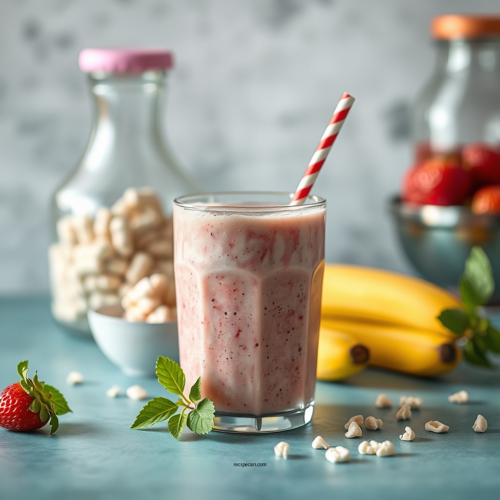 Ingredients You'll Need - easy strawberry banana smoothie recipe