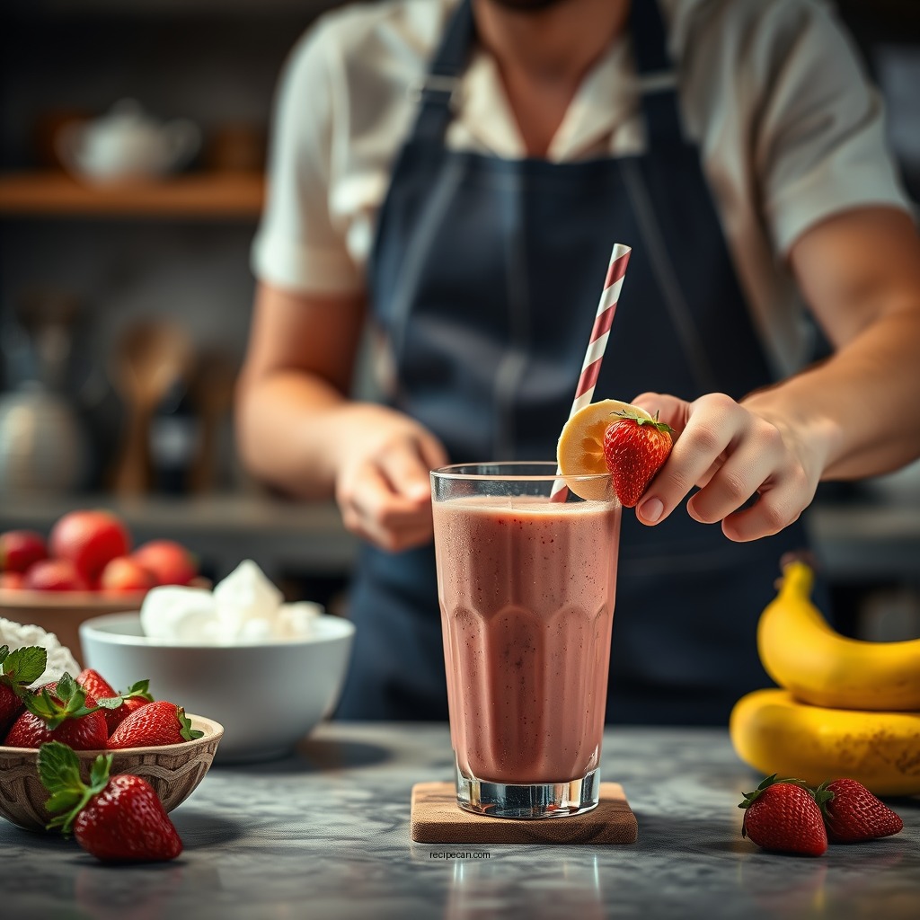 Preparation Steps - easy strawberry banana smoothie recipe