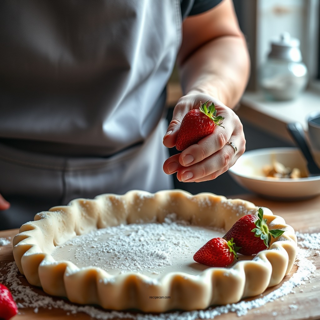 Preparing the Pie Crust - easy strawberry pie recipe