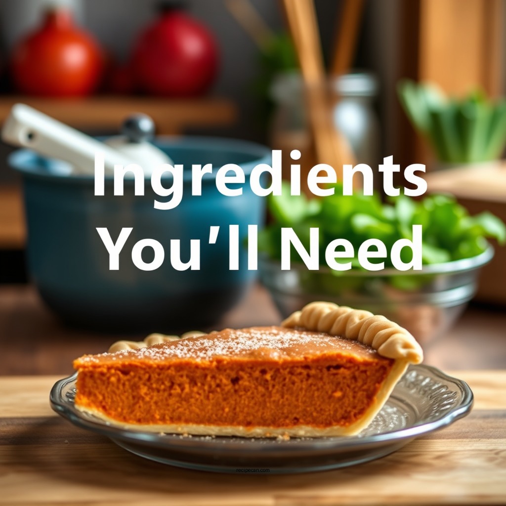 Ingredients You'll Need - easy sweet potato pie recipe