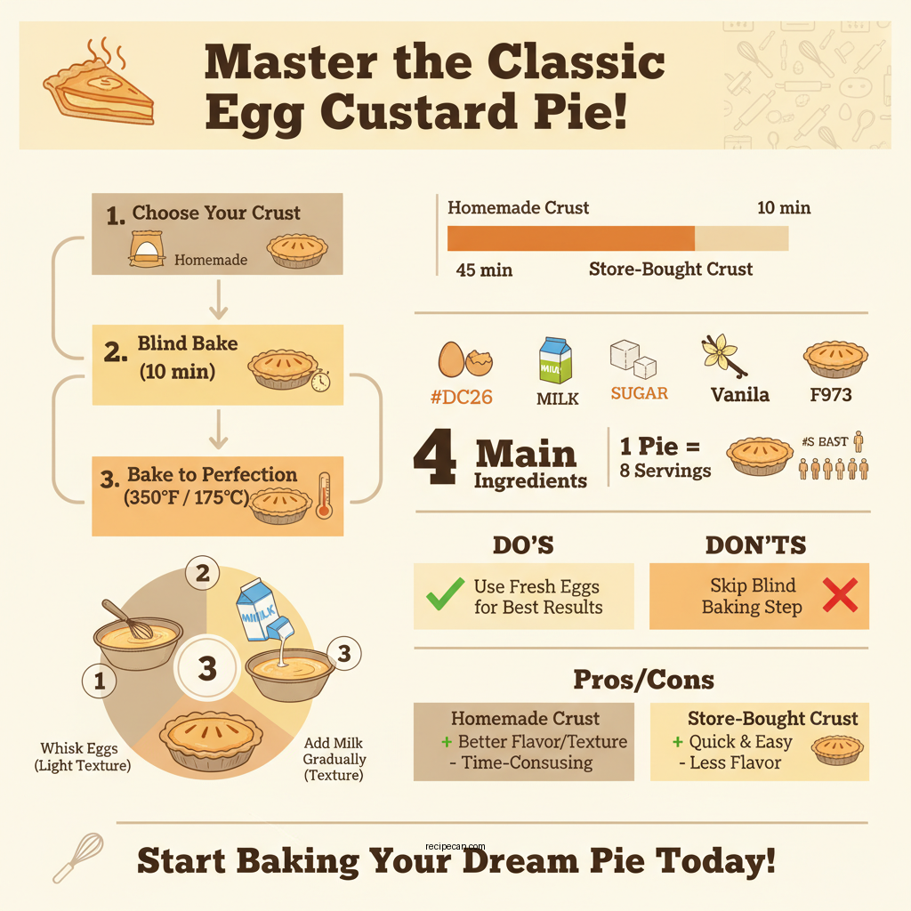 egg custard pie recipe - Data Infographic and Statistics