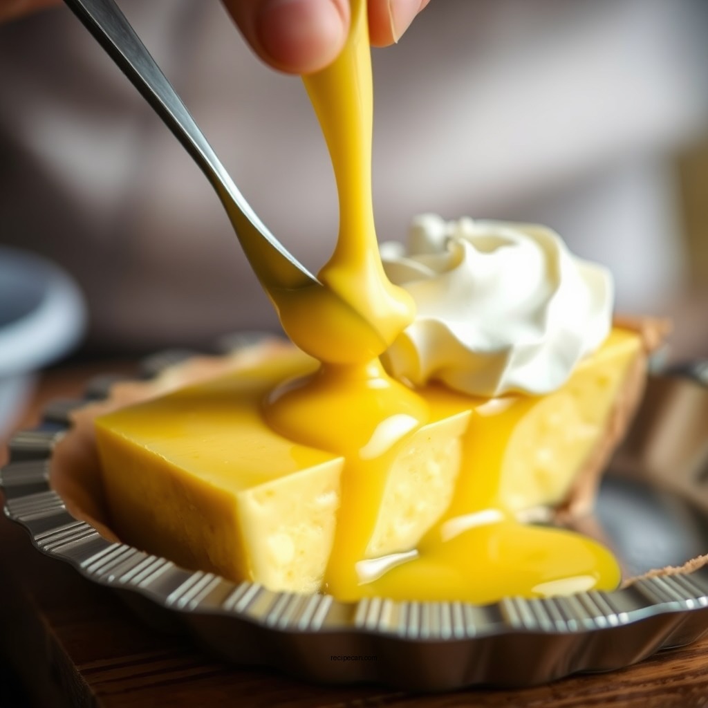 Making the Custard Filling - egg custard pie recipe