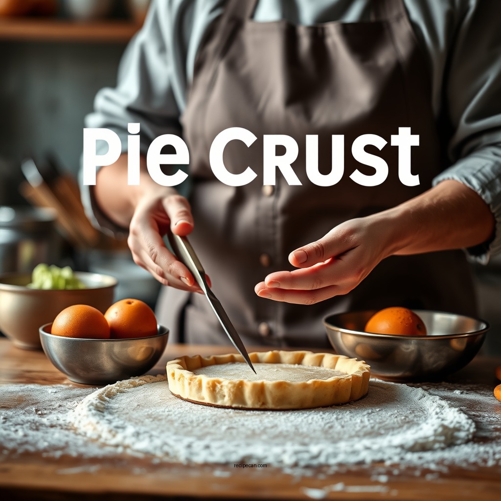 Preparing the Pie Crust - egg custard pie recipe