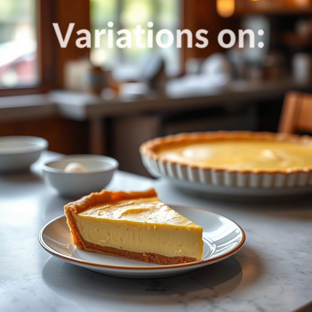 Variations on Egg Custard Pie - egg custard pie recipes