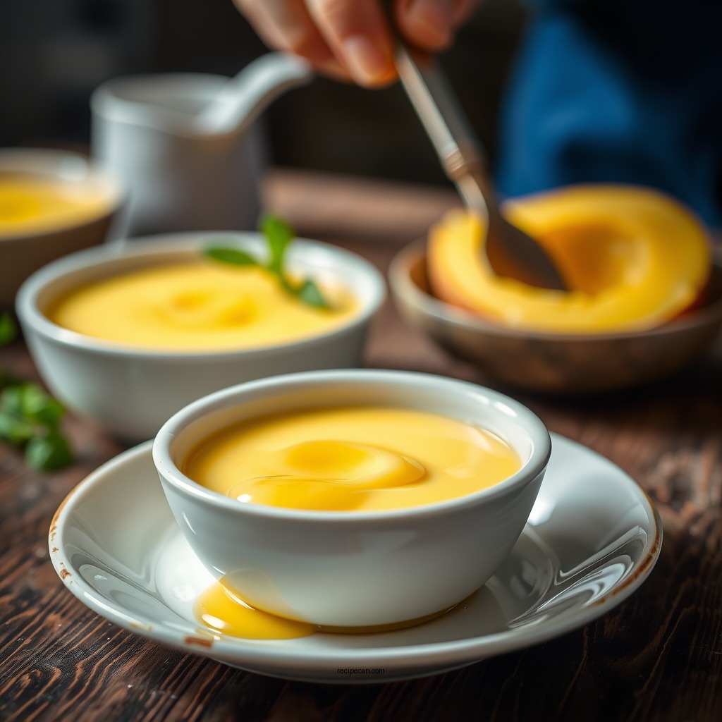 Baking the Custard - egg custard recipe easy