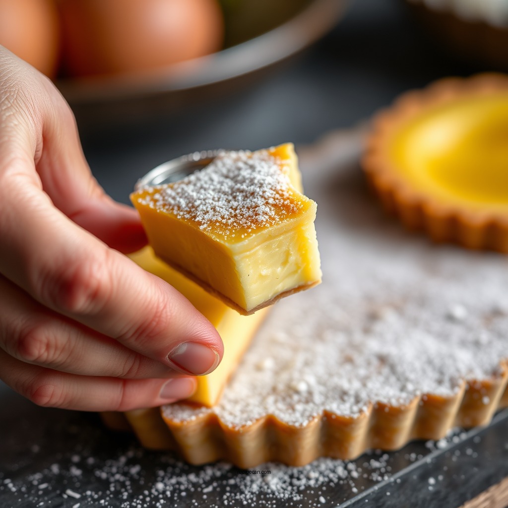 Making the Egg Custard Filling - egg custard recipe tart