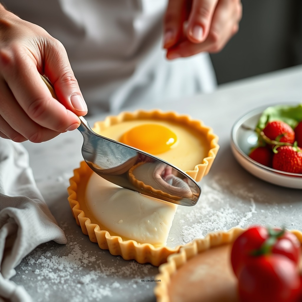 Preparing the Tart Crust - egg custard recipe tart