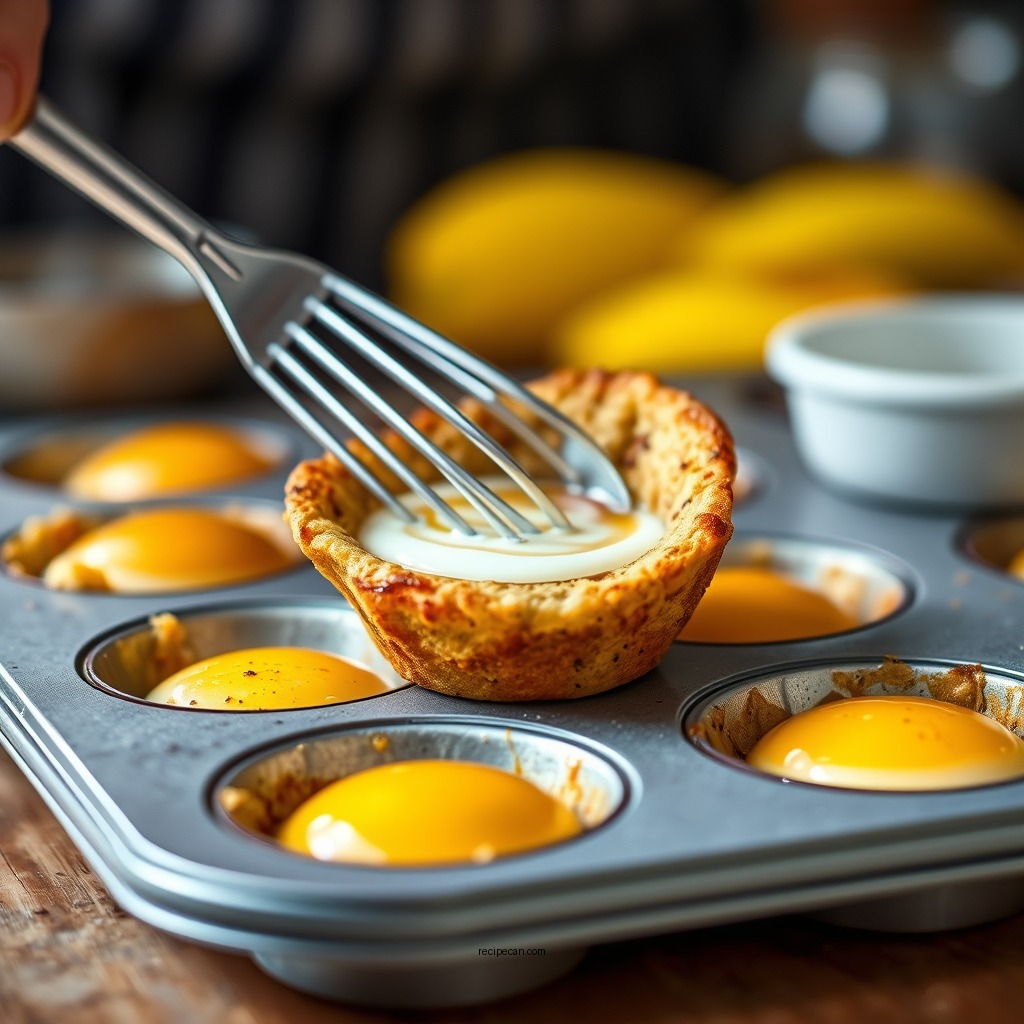 Mixing the Egg Mixture - egg muffin cups recipe