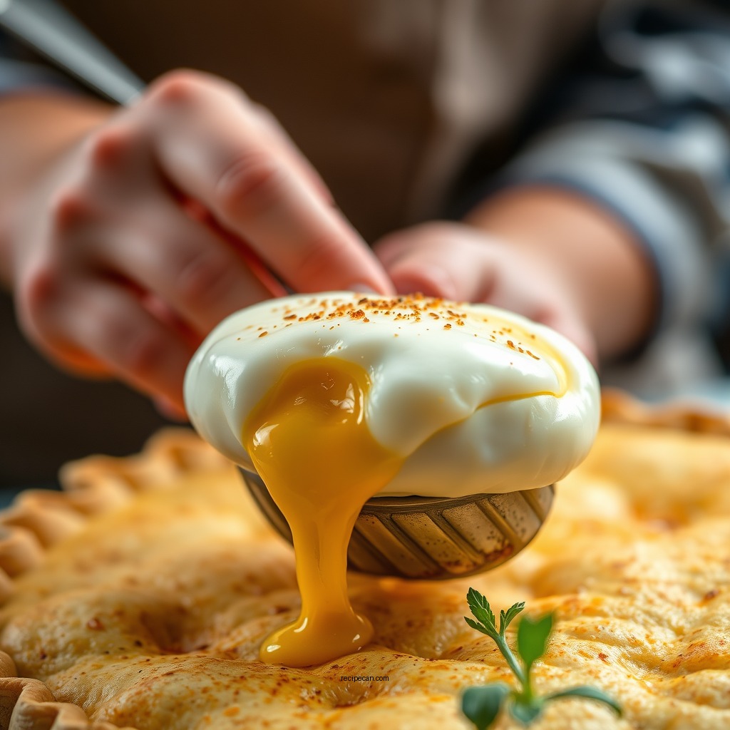 Making the Egg Filling - egg pie recipe