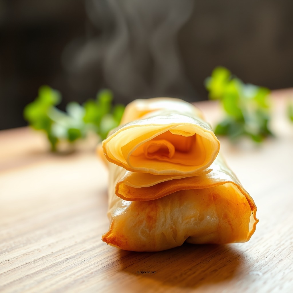 Wrapping the Egg Rolls - egg roll recipe