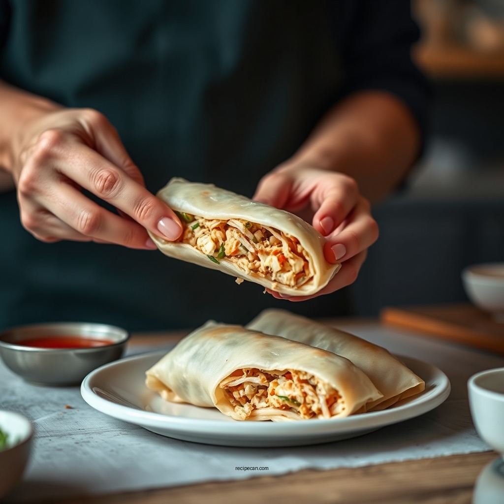 Preparing the Filling - egg rolls recipe