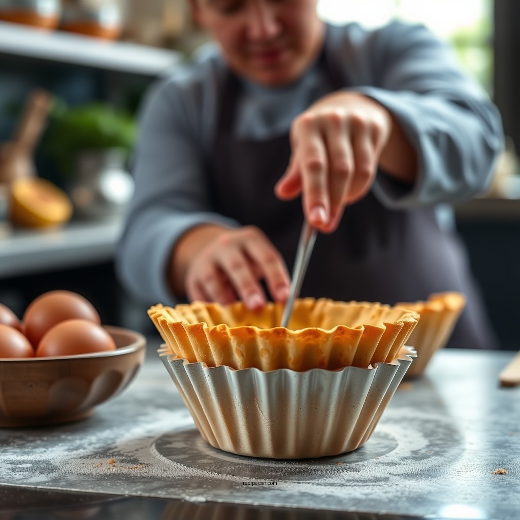 Preparing the Crust - egg tart recipe