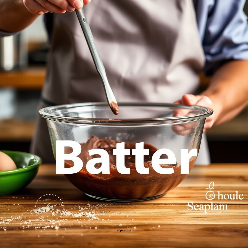 Preparing the Batter - eggless brownie recipe