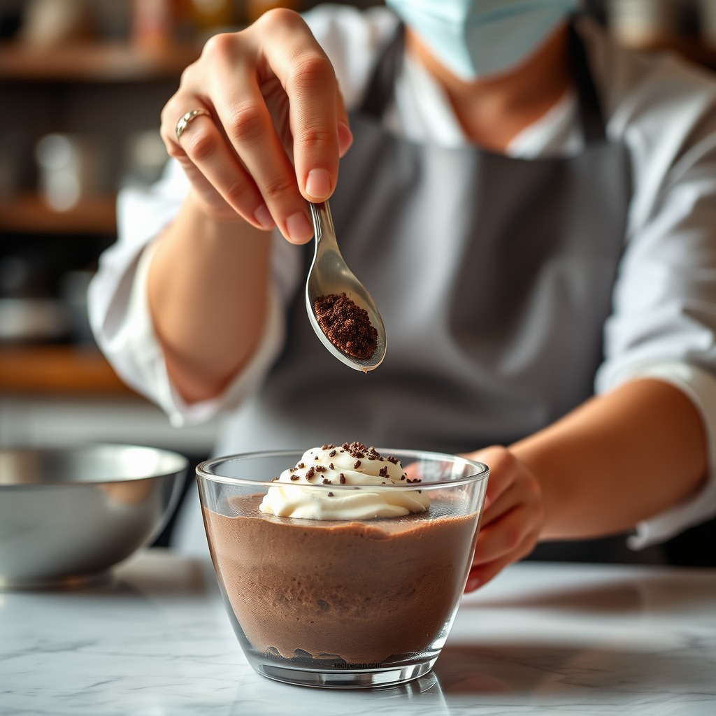 Step-by-Step Preparation - eggless chocolate mousse recipe