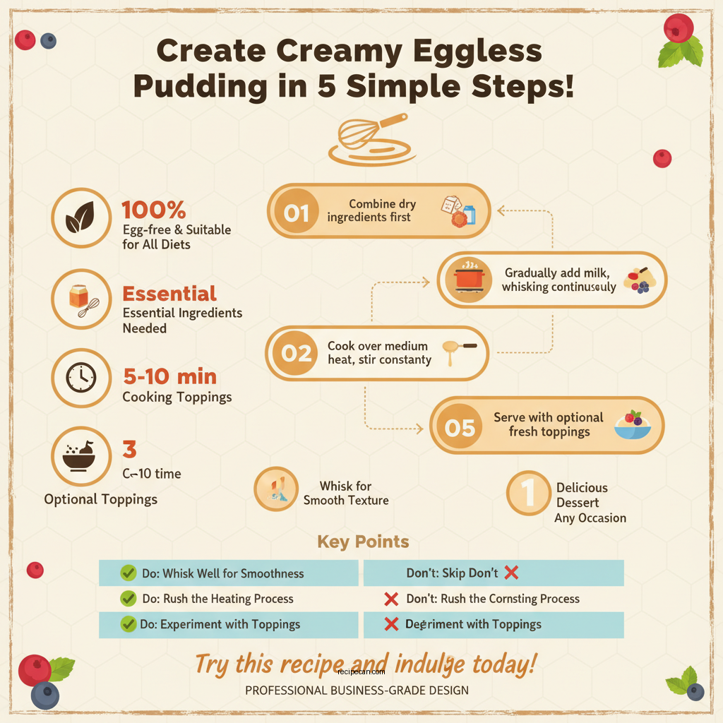 eggless pudding recipe - Data Infographic and Statistics
