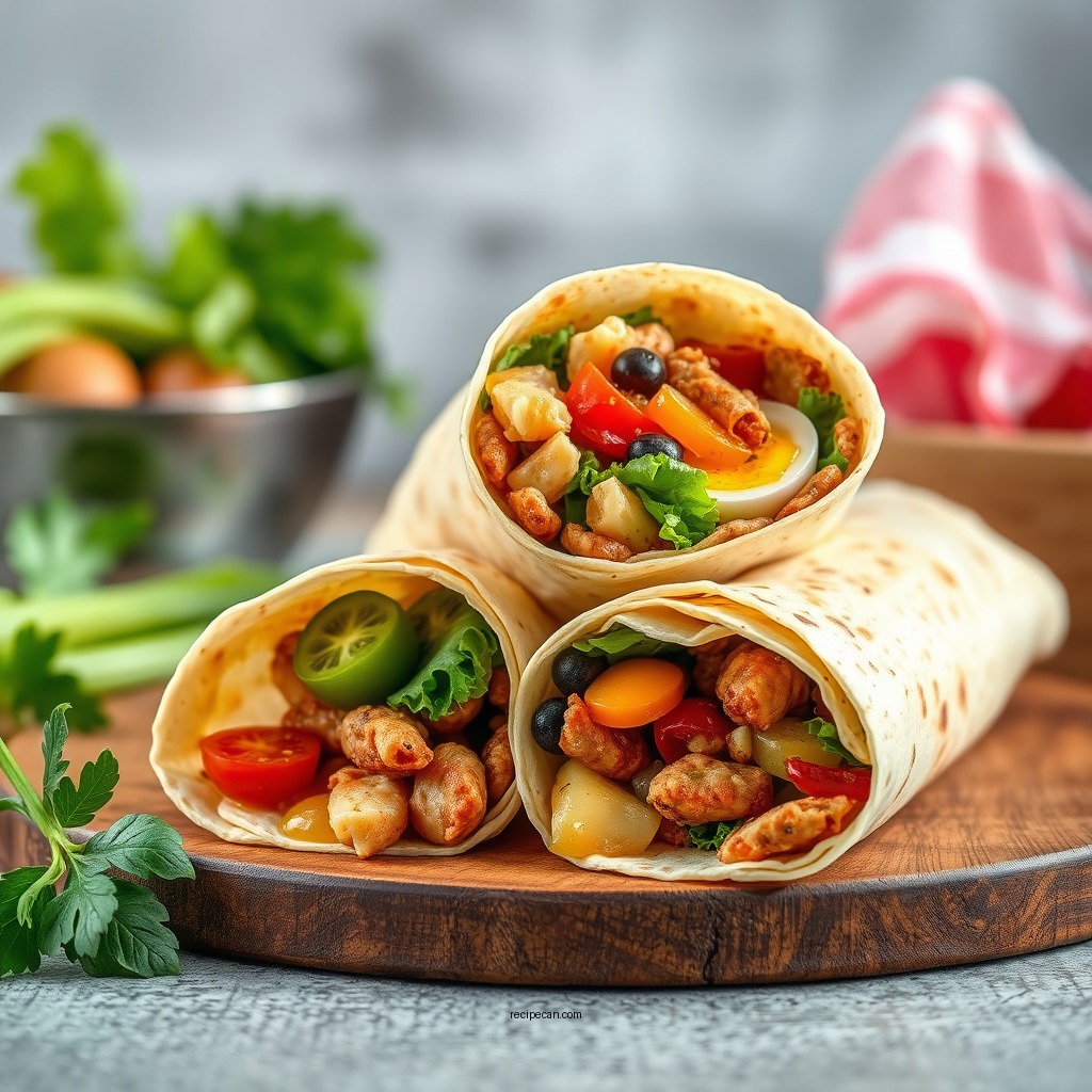 Savory Breakfast Wraps - egglife wrap recipes