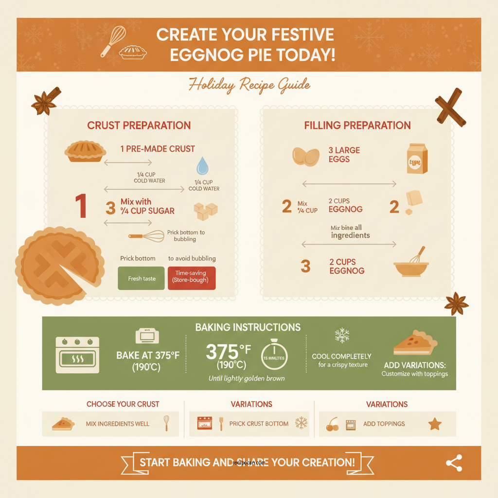 eggnog pie recipe - Data Infographic and Statistics