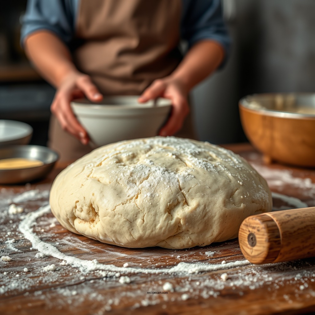 Preparing the Dough - english muffin recipe