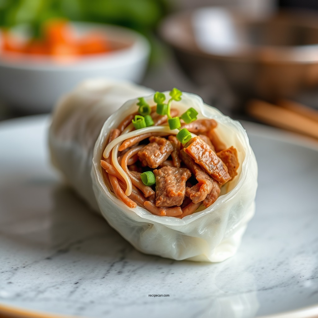 Rolling the Beef and Enoki - enoki beef roll recipe