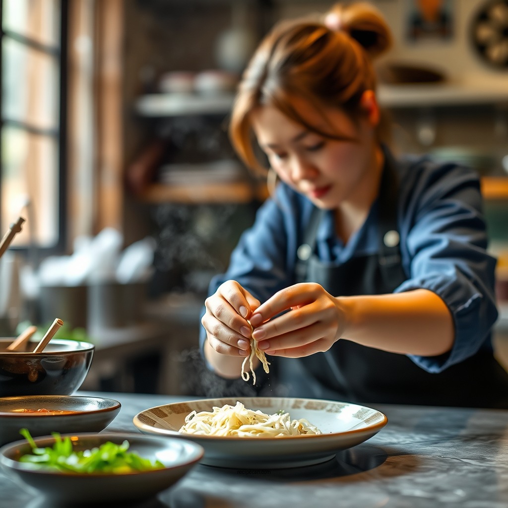 Preparing the Enoki Beef Rolls - enoki beef rolls recipe