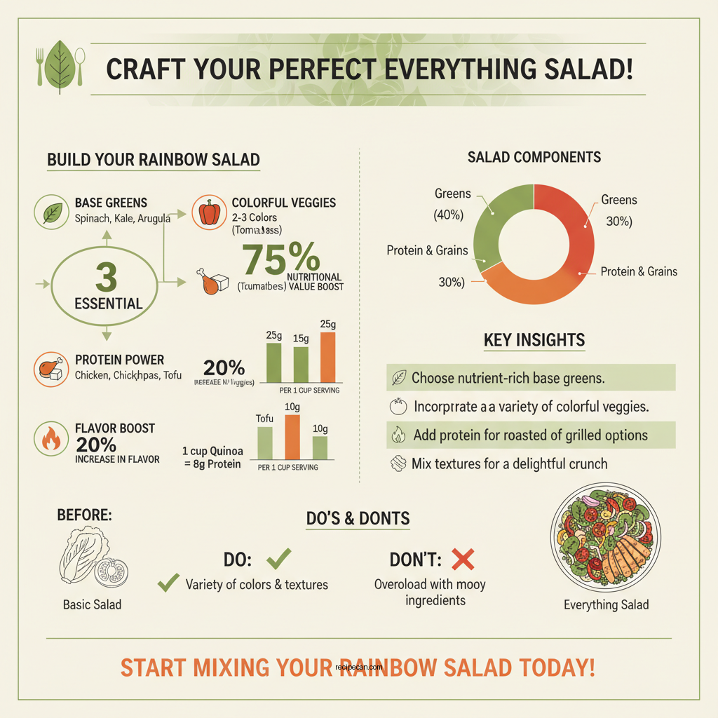 everything salad recipe - Data Infographic and Statistics