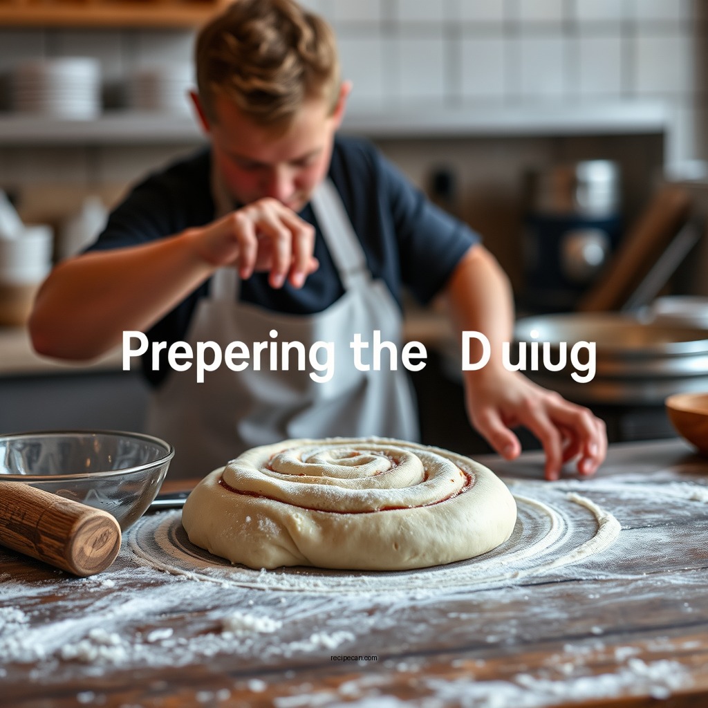 Preparing the Dough - fast cinnamon roll recipe