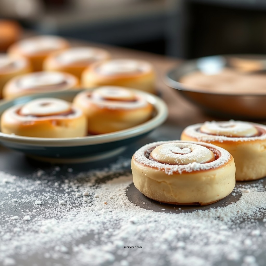 Rolling and Filling the Dough - fast cinnamon roll recipe