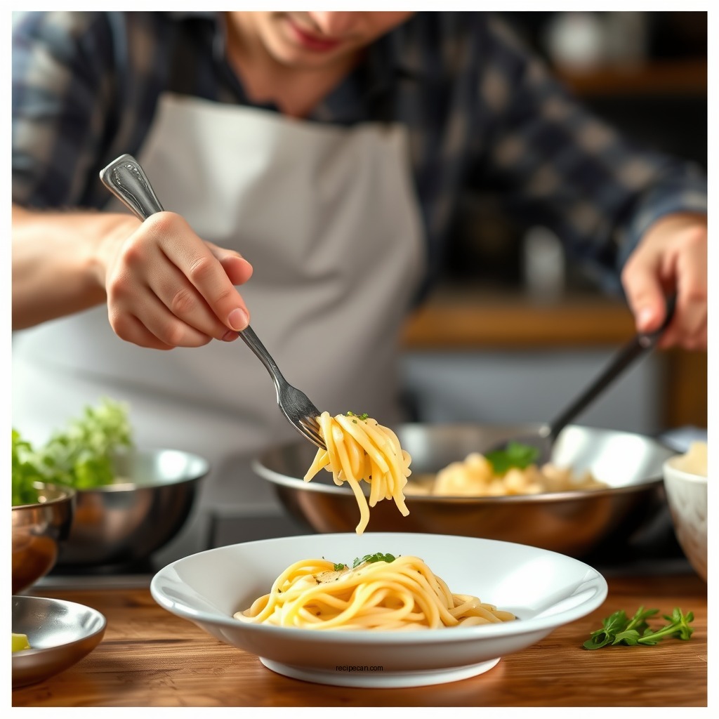 Step-by-Step Cooking Instructions - fettuccine alfredo sauce recipe