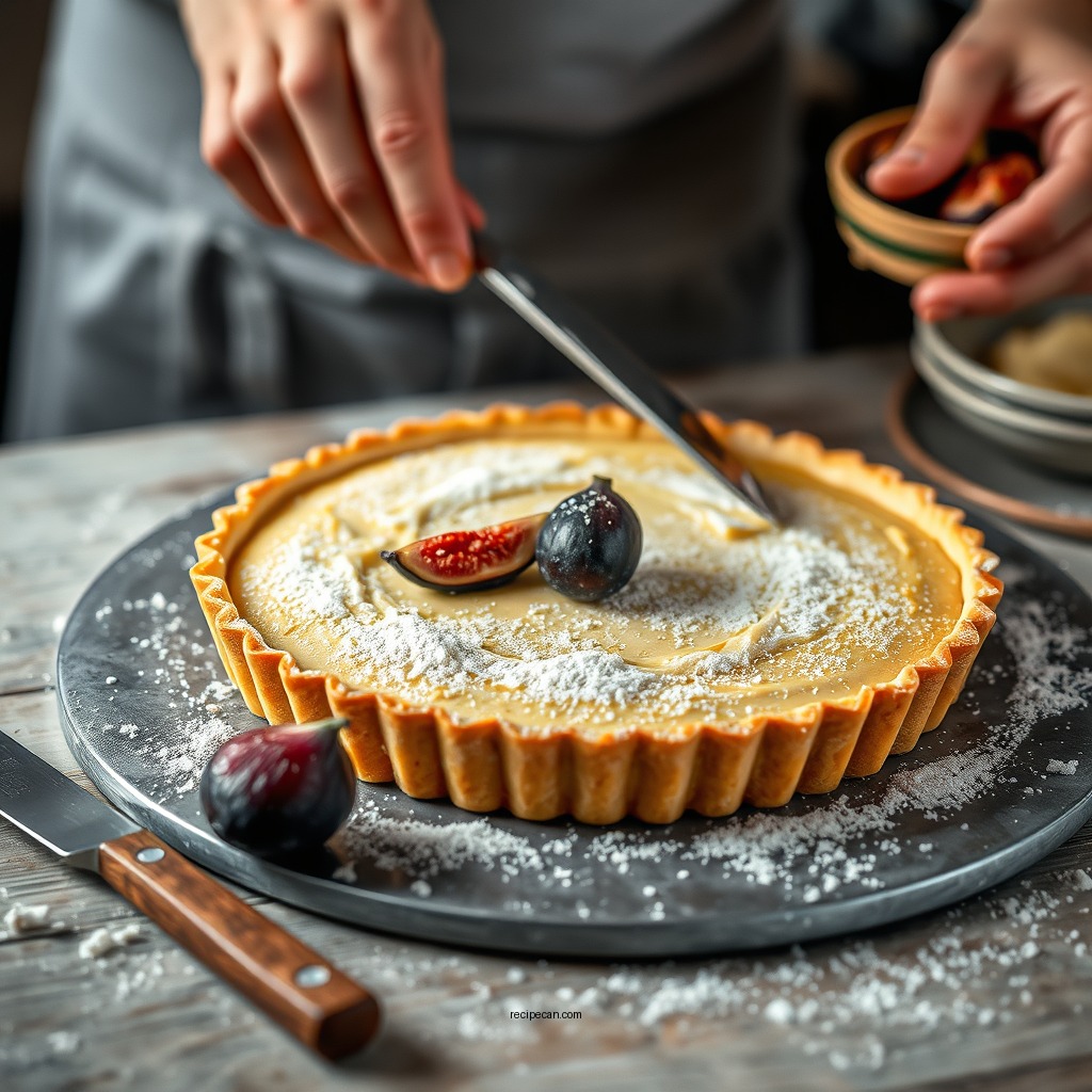 Preparing the Tart Crust - fig tart recipe