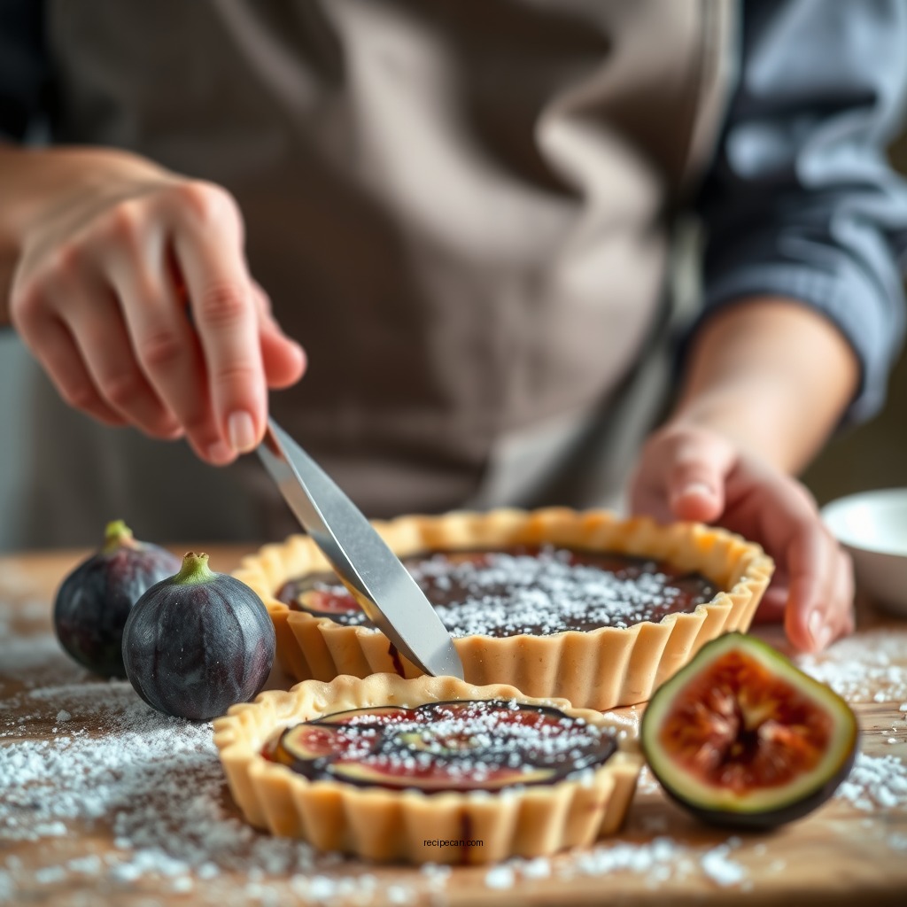 Preparing the Tart Crust - fig tarts recipe