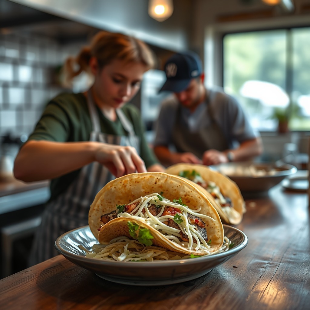 Preparing the Fish - fish tacos and coleslaw recipe